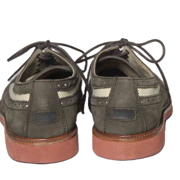 Polo Ralph Lauren Torrington Saddle Oxfords Green Cream Leather Suede Size 9.5D - Picture 3 of 6